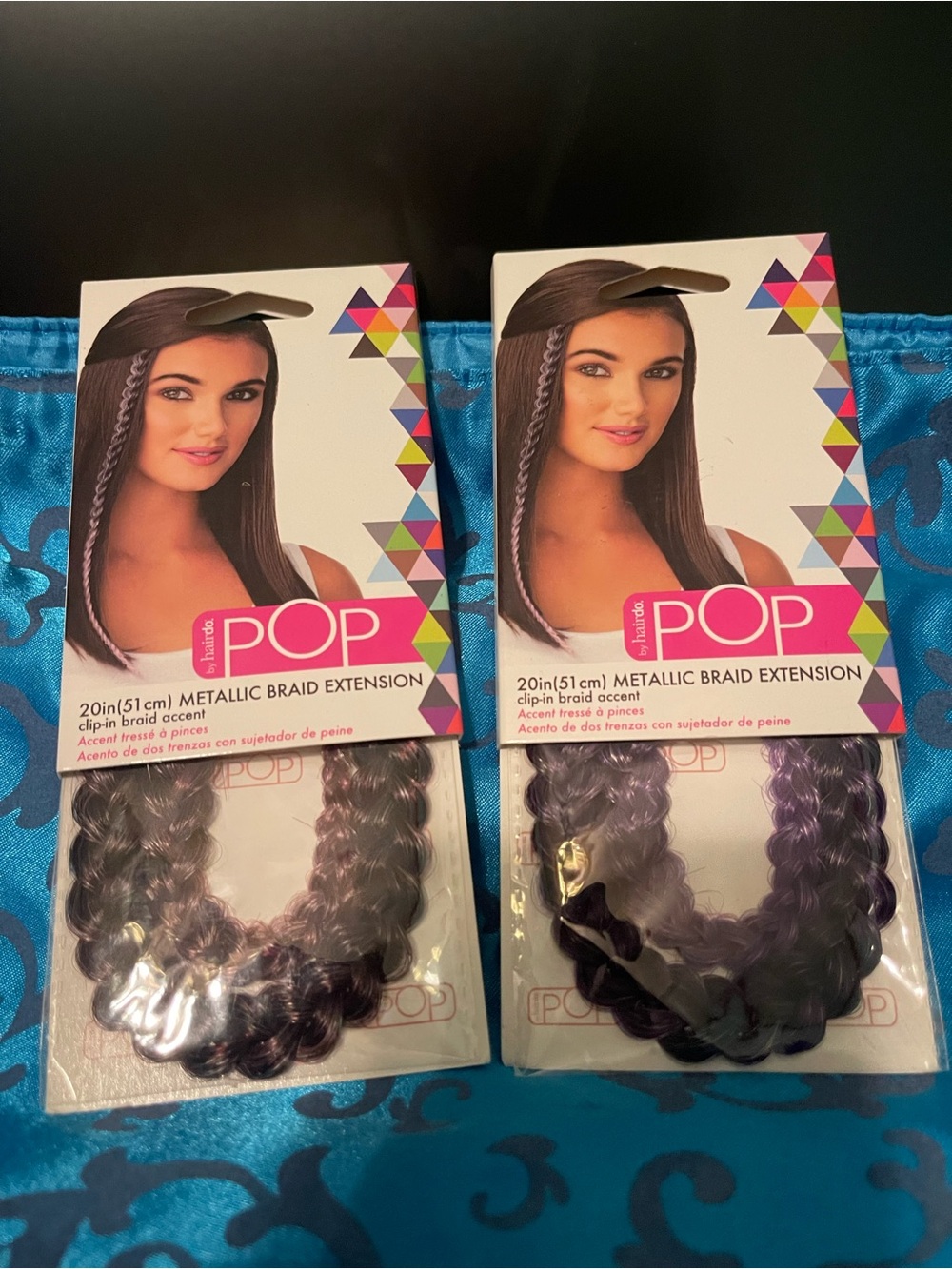 pop Metallic Braid Extension - Purple Ombre